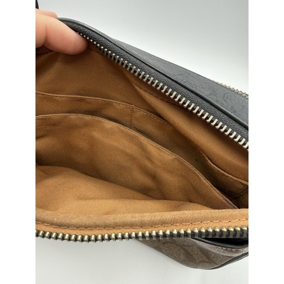 Coach Graham Unisex Canvas Leather Crossbody Adj Shoulder Strap Zip C4149 Logo - Picture 5 of 7